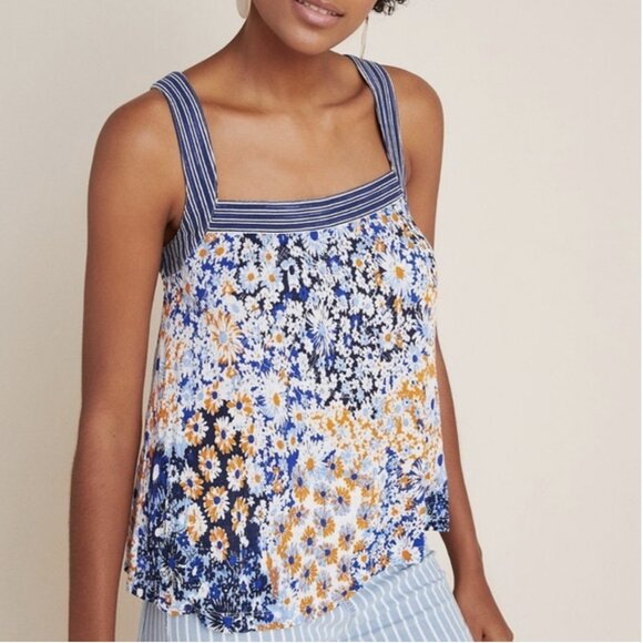Maeve by Anthropologie Daisy Floral Print Strappy Tank Top – Women’s XS - Picture 2 of 8